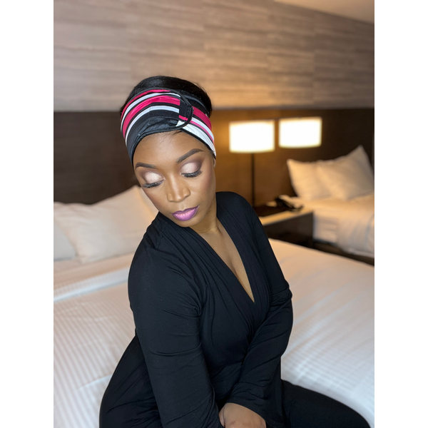 Satin Wrap Cap (signature print)