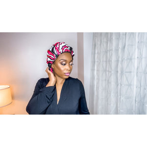 Satin Lined Shower/Processing Cap (reversible)