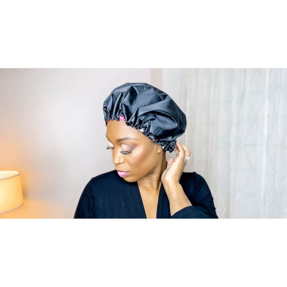 Satin Lined Shower/Processing Cap (reversible)